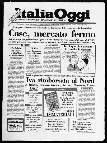 Italia oggi : quotidiano di economia finanza e politica